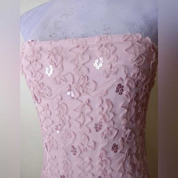 Forever 21 Strapless Sequin Lace Bodycon Dress XL - Picture 5 of 8